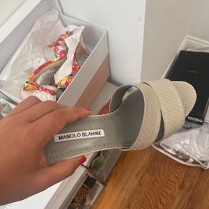 Manolo Blahnik snakeskin heels